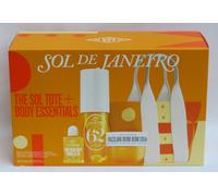 Sol De Janeiro Mini Tote Bag + Body Essentials Body Cream. Oil. Body Mist