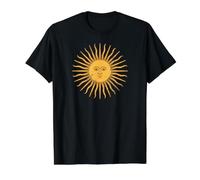 Sol de Mayo Argentina Flag Argentinian Sun Retro Distressed Value Graphic T-Shirt, Men, Black, S