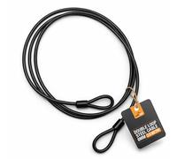 SOL Double Loop Steel Cable 8mm x 2.5m Multi Stranded Braided Security Cable Flexible Locking Wire for Bike Gate Tools Outdoor Equipment Anti Theft Lock Cord Durable Metal