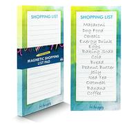 SOL Magnetic Shopping Lists Pad for Fridge, 21.5x10cm 80 Tear-Off Sheets, Compact, Convenient & Easy to Use Durable Fridge Memo Pad, Ideal for Meal Planning, Grocery Lists & Household Organisation