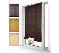 Sol Royal Natural Bamboo Blinds for Windows No Drill Roll Up with Clamping