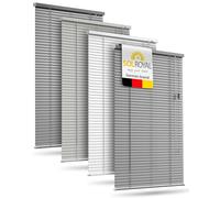 Sol Royal No Drill Venetian Blinds for Windows 110x175 cm - Indoor Aluminium Venetian Blind with 25mm Slats - Kitchen Window Blinds - Privacy and Sun Protection - Matt Silver - JA2