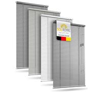 Sol Royal No Drill Venetian Blinds for Windows 70x130 cm - Indoor Aluminium Venetian Blind with 25mm Slats - Kitchen Window Blinds - Privacy and Sun Protection - Glossy Silver - JA2