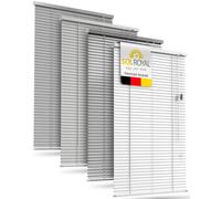 Sol Royal No Drill Venetian Blinds for Windows 80x130 cm - Indoor Aluminium Venetian Blind with 25mm Slats - Kitchen Window Blinds - Privacy and Sun Protection - Glossy White - JA2