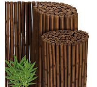 Sol Royal Premium Garden Bamboo Fence Screening 140x250cm - Dark Brown Hardened Canes Ø 2-3cm Weatherproof Indoor Bamboo Fencing Outdoor Balcony Privacy Screen - Wind & Sun Protection - B23