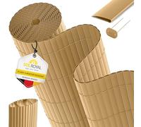 Sol Royal PVC Garden Screening 180x300 cm - Triple Reinforced Balcony Privacy Screen in lips & Cover Strip - Outdoor Privacy Screen Weatherproof UV-Resistant - Garden Fence Screening Bamboo