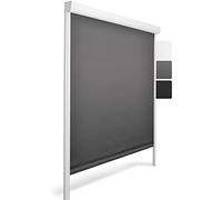 Sol Royal Thermal Blackout Roller Blinds for Windows No Drill 90x175 cm - Dimming Cassette Vertical Patio Door Blind Insulation Window Treatment - Bathroom Kitchen Bedroom Blinds Anthracite - K24