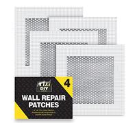 SOL Wall Repair Patch 10 x 10cm Self Adhesive Plasterboard Hole Filler Mesh Drywall Surface Restoration Crack Cover Fixing Solution Home DIY Maintenance Smooth Finish Easy Application