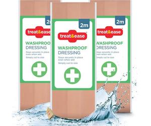 SOL Washproof Wound Dressing Strips 6M - Cut To Size Large Wound Fabric Plasters - Plasters Fabric - Large Plasters Fabric Roll