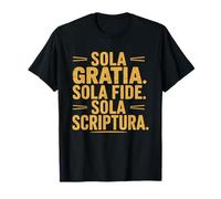 Sola Gratia Fide Scriptura Lutheran Five Solas Theology T-Shirt