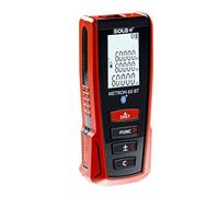 Sola Metron 60 BT Laser Rangefinder - Digital Rangefinder with Bluetooth Data Transfer, 9 Measuring Functions, Li-Ion Battery - IP54, 60 m, Red/Black