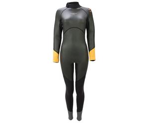 Sola Open Water Ladies - Back Zip 3/2mm Fullsuit Wetsuit - Black/Coral - Black - 16