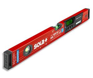 SOLA - REDM 60 Digital Magnetic Spirit Level 60 cm with Bluetooth - Digital Spirit Level with LCD - Remote Control via Smartphone and App - Digital Inclinometer - IP65