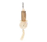 Sola Stick Bird Toys Fun Interactive Soft Ball Block Sola Wood Corn Leaf Silk Boredom Parrot Chew Toy for Parakeet Parrots Cockatiels