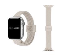 Solace Bands Slim Imperium Adapt Adjustable Nylon Braided Watch Band - Compatible w/All Apple Watches - Solace Apple Watch Bands for Women & Men - Smart Watches Band Series 11 10 9 8 7-1 SE - (Sand)