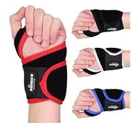Solace Bracing Antibacterial Wrist Support (4 Colours) - British Made & NHS Supplied Breathable Wrist Wrap with Thumb Loop - #1 Gym Wrist Brace for Workouts, Weightlifting, Pressing & More - Red