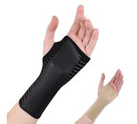 Solace Bracing Breathable Max Wrist Support (2 Colours) - British Made & NHS Supplied Elastic Wrist Brace Splint - #1 for Carpal Tunnel, Arthritis, Tendonitis, RSI, Fractures & More - Black, XL, Left
