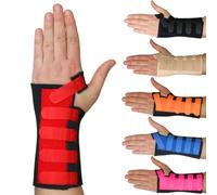 Solace Bracing Cool-Flow Max Wrist Support (6 Colours) - #1 British Made & NHS Supplied Advanced Wrist Brace Splint for Carpal Tunnel, Arthritis, Tendonitis, RSI, Fractures & More - Red, L, Right