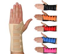 Solace Bracing Cool-Flow Max Wrist Support (6 Colours) - #1 British Made & NHS Supplied Advanced Wrist Brace Splint for Carpal Tunnel, Arthritis, Tendonitis, RSI, Fractures & More - Beige, S, Left