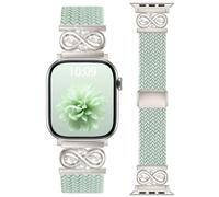 Solace Braided Stretchy Bands Compatible with Apple Watch SE Band 40mm 41mm 42mm 38mm Women Men, Designer Infinity Loops Strap Soft Nylon Magnetic Wristband for iWatch Series 11 10 9 8 7 6 5 4 3 2 1