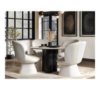 Solace+Co Deko Dining Table with Aiko Chairs Set in Black Solace+Co Black