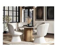 Solace+Co Deko Dining Table with Aiko Chairs Set in Light Oak Solace+Co Light Oak