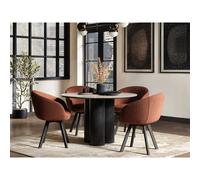 Solace+Co Deko Dining Table with Vito Chairs Set in Black Solace+Co Black