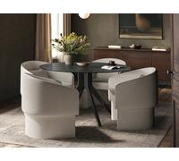 Solace+Co Emil Round Dining Table With Lowen Chairs Set