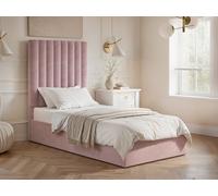 Flair Everley Single Pink Velvet Ottoman Bed - Wilko