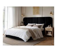 Solace+Co Sienna Hotel Ottoman Bed Black Velvet | Size: Double Solace+Co Black Double