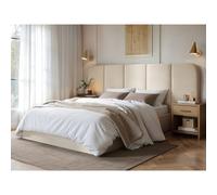 Solace+Co Sienna Hotel Ottoman Bed Cream Velvet | Size: Double Solace+Co Cream Double