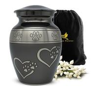 Solace Forever Pet Urn for Dogs and Cats Ashes - Medium Urns for Pet Ashes - Honor Your Loved One Pet, Cat and Dog Urns for Ashes Adult, Pet Cremation Urns - Paw Print Urn Medium - Pet Memorial Urn