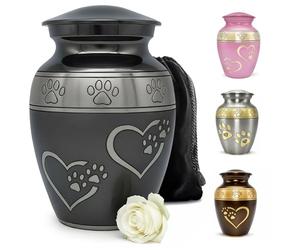 Solace Forever Pet Urn for Cats & Dogs Ashes - Medium Urn for Pets - Honor Your Loved One with Dog Urns for Ashes Adult - Pet Cremation Urn for Dog Ashes - Paw Print Urn Medium - Pet Memorial Urn