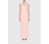 SOLACE LONDON Adele Off-The-Shoulder Draped Satin Long Evening Gown - Size: 10 - female