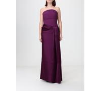 SOLACE LONDON Off-the-Shoulder Satin Gown with Draped Waist and Back Slit - Size: 10 - female