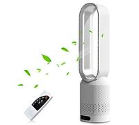 Solace Tower Fan for Bedroom, 20 Inch Bladeless Fan, 80° Oscillating with Remote, 8 Speeds, 2H Timer, Quiet Desk Cooling Standing Floor Fans Indoor Home Office Room