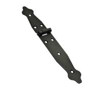 SolaDirect 1 Pc X 100+150 mm Backflap Hinge Black, Steel Back Flap Hinges, Weather Resistant, Rust Proof Powder Coating, Strap Hinges