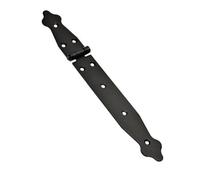SolaDirect 1 Pc X 100+200 mm Backflap Hinge Black, Steel Back Flap Hinges, Weather Resistant, Rust Proof Powder Coating, Strap Hinges
