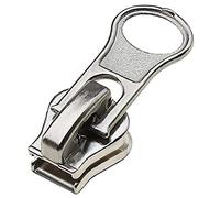 SolaDirect 1 x Zipper Slider Puller Replacement Metal Pull Tab Zip Fixer Part for Repair Jeans, Coats, Jackets, Zippers (Black for No 5 Zippers)