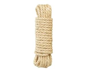 SolaDirect 10 metres / 32 ft of 10 mm Cat Natural Sisal Rope for Scratching Post Tree Replacement, Sisal Rope for Repairing, Recovering or DIY Scratcher