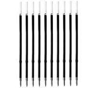SolaDirect 10 Pcs Ballpoint Pen Refills, Length 107 mm, Retractable Pen Refills, Smooth Writing, Smudge Free Ballpoint Pen Refills (Black)