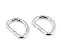 SolaDirect 10 X 25 mm D Rings Buckles For Webbing Strap, Metal, Silver