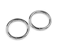 SolaDirect 10 X 35 mm O Rings Buckles For Webbing Strap, Metal, Silver