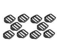 SolaDirect 10 x Ladderlock Rucksack Sliders Buckles for 30 mm / 1.18″ Webbing Strap, Black, Plastic