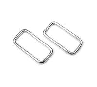 SolaDirect 100 X 25 mm Rectangle Loops Buckles For Webbing Strap, Metal, Silver