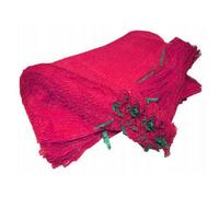 SolaDirect 100 X Net Sacks 55 X 80 Cm / 21.5 X 31.5" Max Load 30 Kg Non-Stretch With Drawstring, Raschel Bags, Mesh Sacks (Maroon)