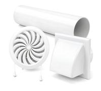 SolaDirect 100mm Through-Wall Ventilation Kit With 500mm Duct And Adjustable Grille For Bathrooms, Kitchens, Toilets And Utility Rooms