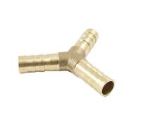 SolaDirect 12.5 mm Brass Y Type 3 Way Hose Joiner Barbed Splitter Connector Air Fuel Water Pipe Tubing
