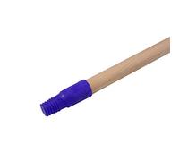 SolaDirect 120 cm / 4 ft Wooden Broom Handle Brush Flower Support Flag Pole with PVC Ending (Pack of 5)