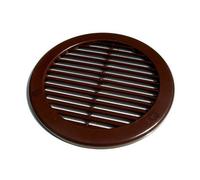 SolaDirect 125 mm / 5 In Brown Round Air Vent Grille Duct Cover With Fly Screen, Flange And Screw Covers